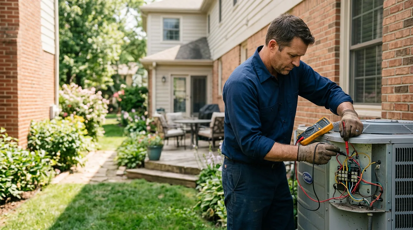 HVAC technician working near East Otto, NY